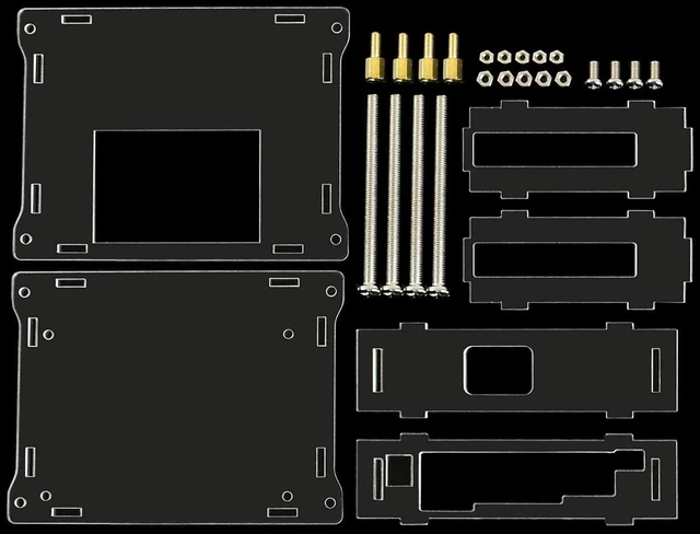 Alt view image 2 of 7 - Waveshare Acrylic Case (Type A) for The Jetson Nano Developer Kit Supports Cooling Fan Dust Resistant Nice Looking