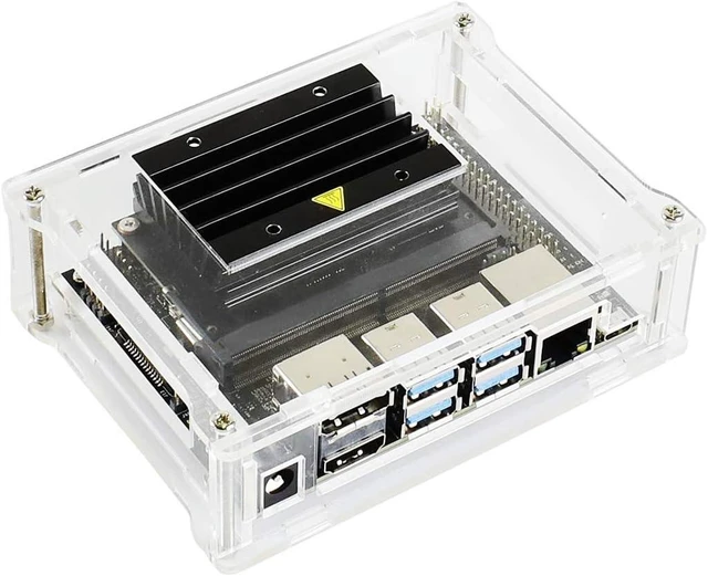 Alt view image 4 of 7 - Waveshare Acrylic Case (Type A) for The Jetson Nano Developer Kit Supports Cooling Fan Dust Resistant Nice Looking