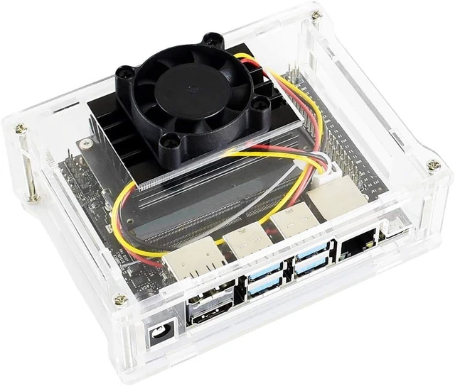 Alt view image 6 of 7 - Waveshare Acrylic Case (Type A) for The Jetson Nano Developer Kit Supports Cooling Fan Dust Resistant Nice Looking