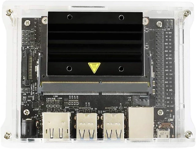 Alt view image 7 of 7 - Waveshare Acrylic Case (Type A) for The Jetson Nano Developer Kit Supports Cooling Fan Dust Resistant Nice Looking