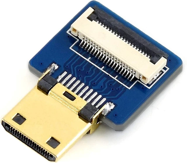 Main image of Waveshare Mini HDMI Adapter for DIY HDMI Cable, Horizontal/Straight Connector