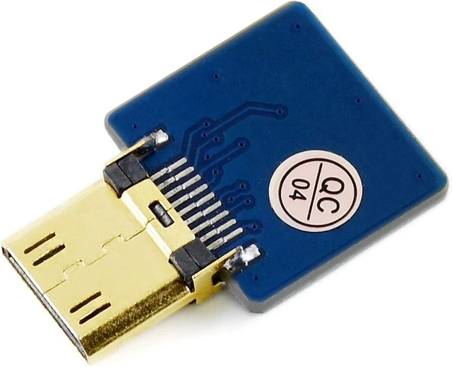 Alt view image 2 of 7 - Waveshare Mini HDMI Adapter for DIY HDMI Cable, Horizontal/Straight Connector