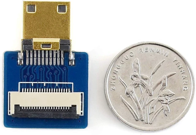Alt view image 4 of 7 - Waveshare Mini HDMI Adapter for DIY HDMI Cable, Horizontal/Straight Connector