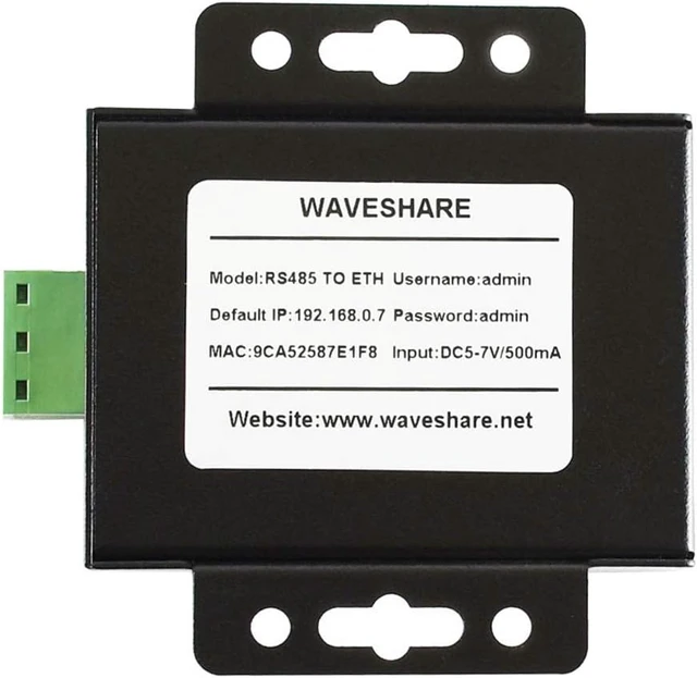 Alt view image 2 of 7 - Waveshare RS485 to Ethernet Converter with High-Speed Low-Power High-Stability Up-gradable Easy to Communicate Between RS485 and RJ45 Port Ethernet