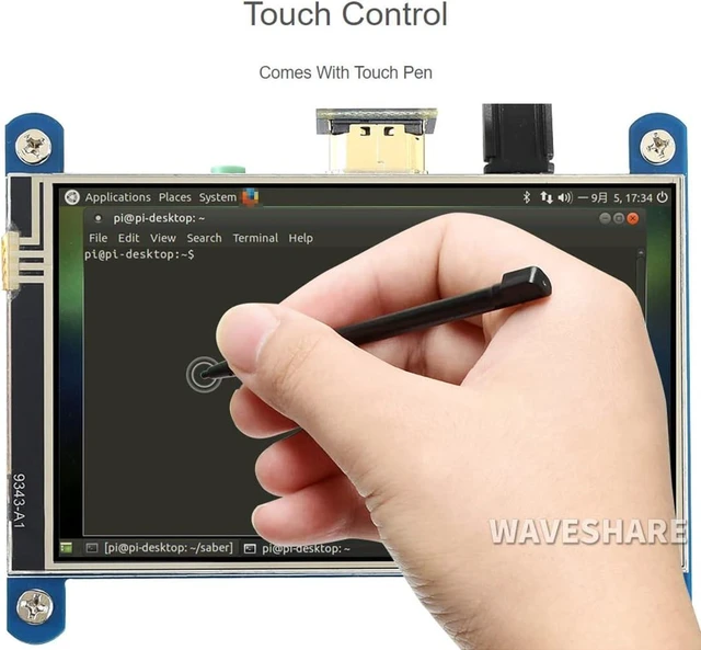 Alt view image 6 of 7 - waveshare 4inch Resistive Touch Screen LCD Compatible with Raspberry Pi 4B/3B+/3A+/2B/B+/A+/Zero/Zero W/WH/Zero 2W CM3+/4 480×800 Resolution HDMI IPS Supports Windows