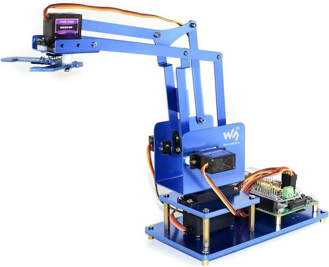 Main image of waveshare 4-DOF Metal Robot Arm Kit for Raspberry Pi Zero/Zero W/Zero WH/2B/3B/3B+ with Large Torque Force Smooth Moving and WiFi Remote Control