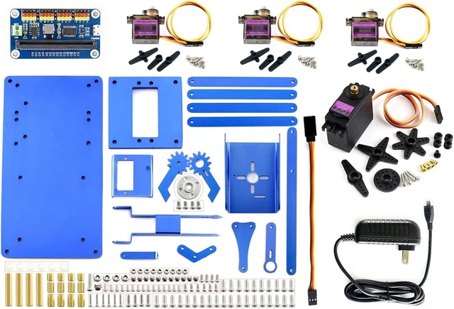 Alt view image 2 of 4 - waveshare 4-DOF Metal Robot Arm Kit for Micro/-bit with Large Torque Force Smooth Moving and Remote Control Clever Mechanical Structure Mounting Design Agile to Control Easy to Build