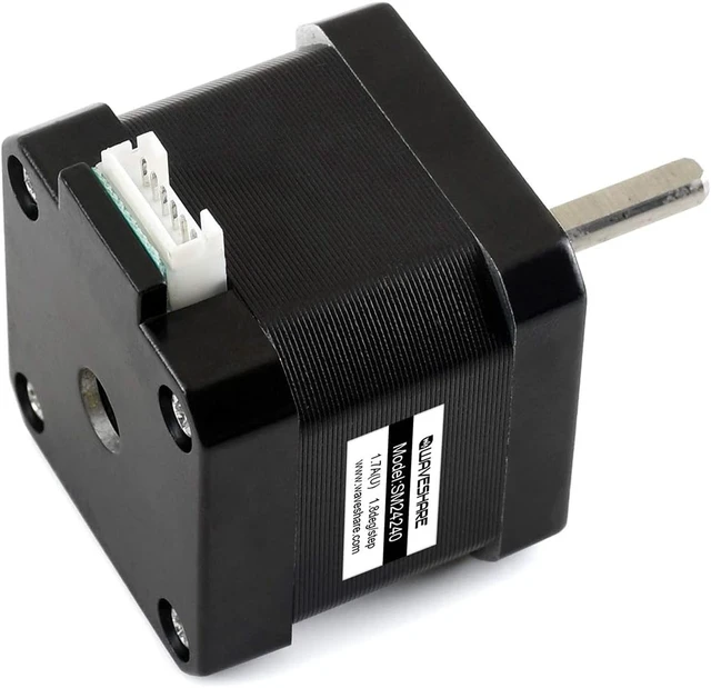 Alt view image 3 of 6 - Waveshare Two-Phase Stepper Motor SM24240 with 1.8° Step Angle and 0.45N.m Holding Torque Compatible with SMD258C and Stepper Motor HAT
