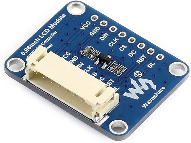 Alt view image 6 of 7 - Waveshare 0.96inch LCD Display Module IPS Screen 160x80 HD Resolution with Embedded Controller Communicating via SPI Interface Compatible with Raspberry Pi/Jetson Nano/STM32