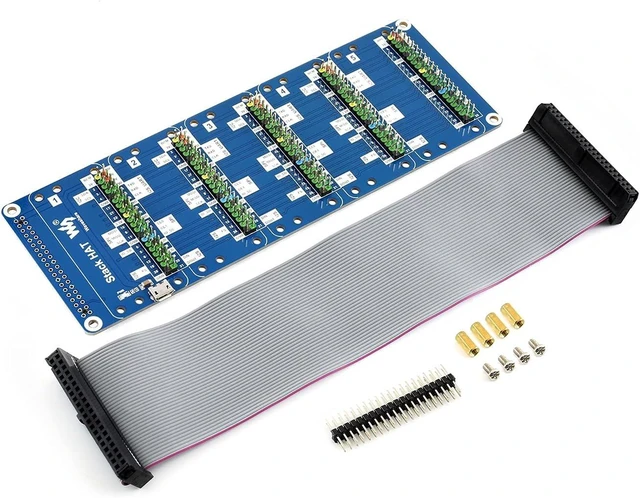 Alt view image 2 of 7 - Waveshare Stack HAT for Raspberry Pi I/O Expansion Kit Stacks 5 Hats Directly Pluggable