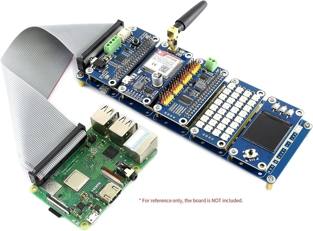 Alt view image 3 of 7 - Waveshare Stack HAT for Raspberry Pi I/O Expansion Kit Stacks 5 Hats Directly Pluggable