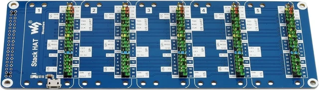 Alt view image 7 of 7 - Waveshare Stack HAT for Raspberry Pi I/O Expansion Kit Stacks 5 Hats Directly Pluggable