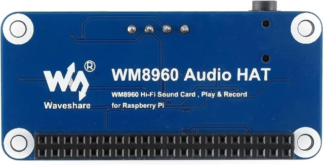 Alt view image 2 of 7 - Waveshare WM8960 Hi-Fi Sound Card HAT Stereo CODEC Playing and Recording I2S Interface for Raspberry Pi Zero/Zero W/Zero WH/2B/3B/3B+