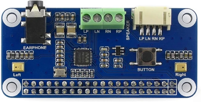 Alt view image 3 of 7 - Waveshare WM8960 Hi-Fi Sound Card HAT Stereo CODEC Playing and Recording I2S Interface for Raspberry Pi Zero/Zero W/Zero WH/2B/3B/3B+