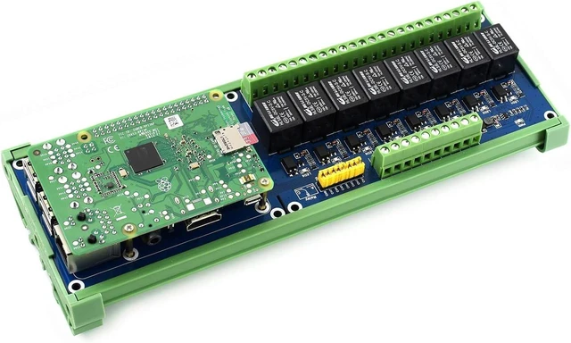 Alt view image 7 of 7 - Waveshare Expansion Board 8 Channel Relay Expansion Board 5V Power Supply Compatible with Raspberry Pi A+/B+/2B/3B/3B+ Control High Voltage Home Appliances