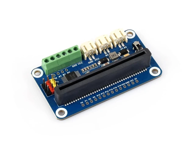 Alt view image 4 of 7 - Waveshare Motor Driver for Micro:bit Driving Two Channel DC Motors and Three Channel Servos Directly Pluggable Onboard Multi Connector and Servo Headers