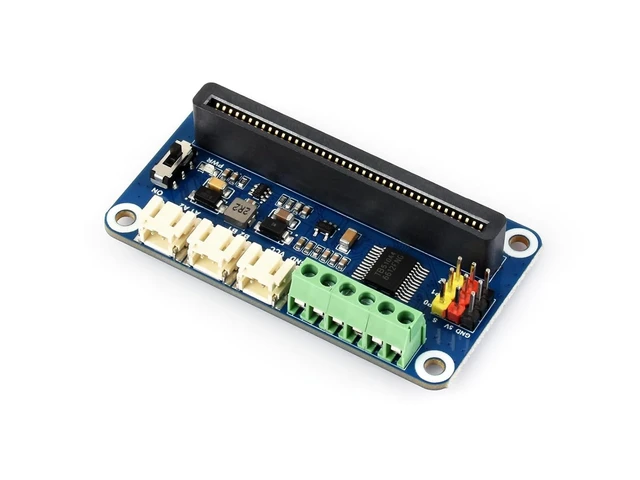 Alt view image 5 of 7 - Waveshare Motor Driver for Micro:bit Driving Two Channel DC Motors and Three Channel Servos Directly Pluggable Onboard Multi Connector and Servo Headers