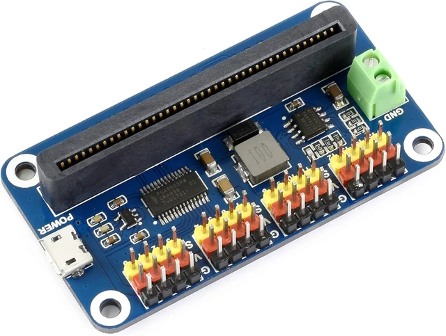 Alt view image 2 of 7 - Waveshare Servo Driver for Micro/-bit 16 Channel PWM Outputs 12 Bit Resolution I2C Interface