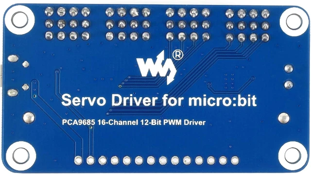 Alt view image 3 of 7 - Waveshare Servo Driver for Micro/-bit 16 Channel PWM Outputs 12 Bit Resolution I2C Interface
