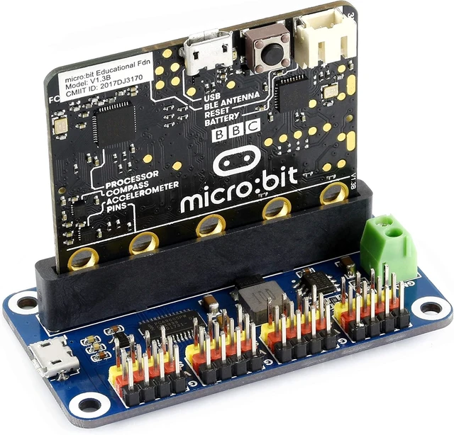 Alt view image 4 of 7 - Waveshare Servo Driver for Micro/-bit 16 Channel PWM Outputs 12 Bit Resolution I2C Interface