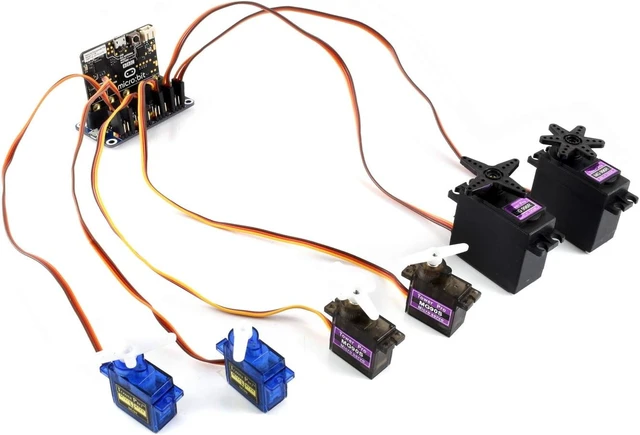 Alt view image 7 of 7 - Waveshare Servo Driver for Micro/-bit 16 Channel PWM Outputs 12 Bit Resolution I2C Interface