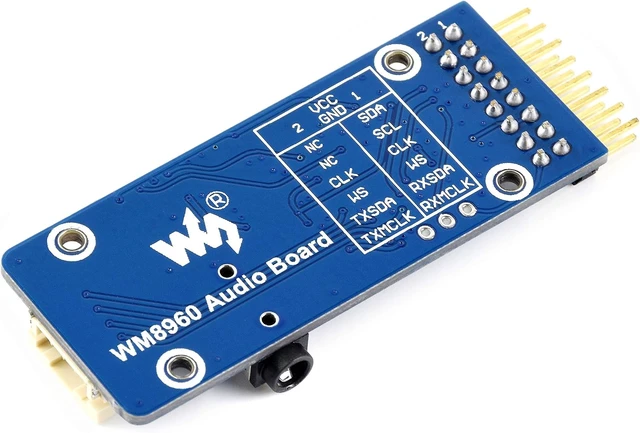 Alt view image 2 of 7 - Waveshare WM8960 Stereo CODEC Audio Module Low Power Supports Stereo Encoding Decoding Sound Recording Directly Drive Speakers to Play Music