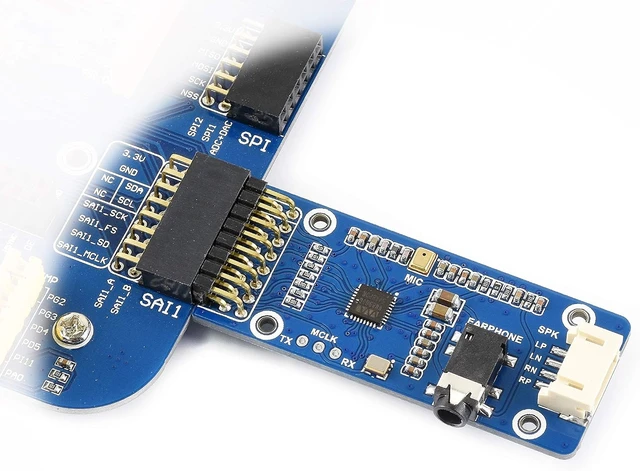 Alt view image 4 of 7 - Waveshare WM8960 Stereo CODEC Audio Module Low Power Supports Stereo Encoding Decoding Sound Recording Directly Drive Speakers to Play Music