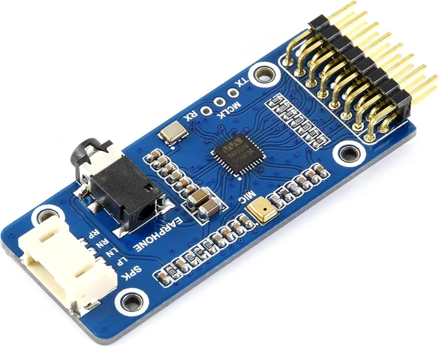 Alt view image 6 of 7 - Waveshare WM8960 Stereo CODEC Audio Module Low Power Supports Stereo Encoding Decoding Sound Recording Directly Drive Speakers to Play Music