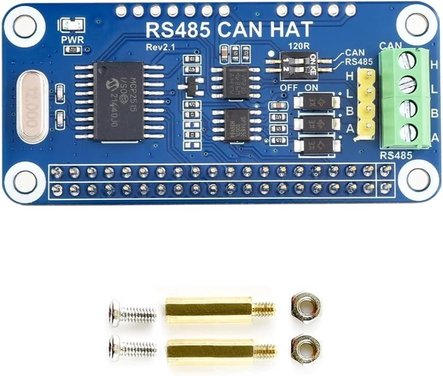 Main image of Waveshare RS485 CAN HAT, Compatible with Raspberry Pi 5/4B/3B/Zero/Zero W/Zero 2W/Pico/W/WH, Allowing Stable Long-Distance RS485/CAN Communication