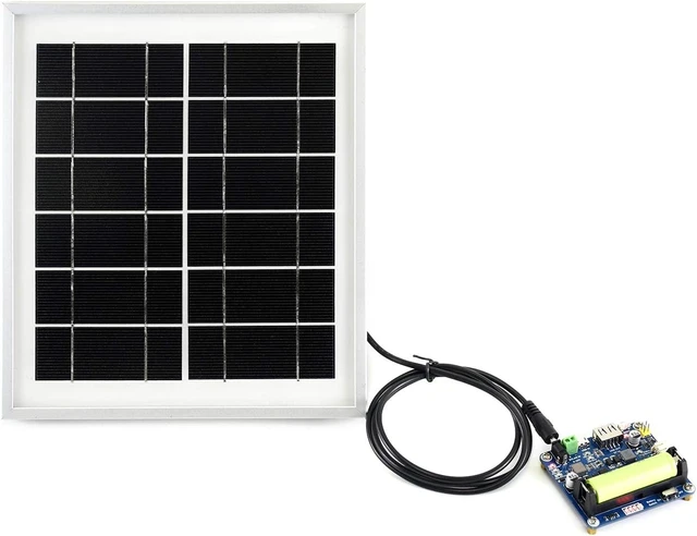 Alt view image 3 of 7 - waveshare Solar Panel (6V 5W) with High Performance156 Monocrystalline Cell Toughened Glass Anodic Oxidation Aluminum Alloy for Use with Solar Power Manager