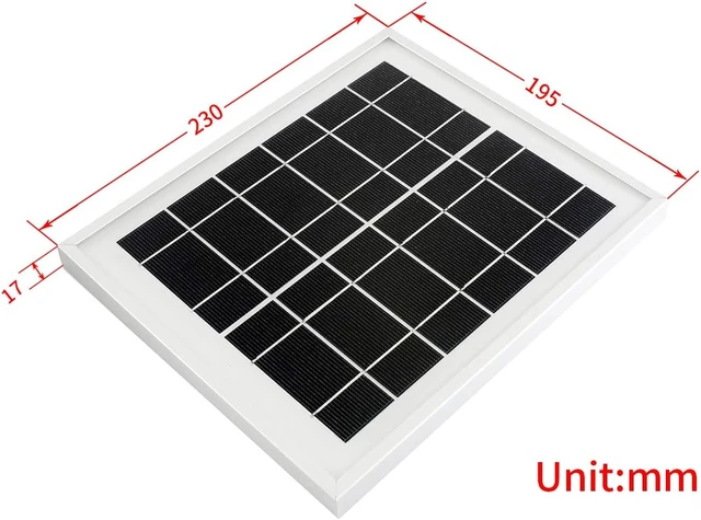 Alt view image 4 of 7 - waveshare Solar Panel (6V 5W) with High Performance156 Monocrystalline Cell Toughened Glass Anodic Oxidation Aluminum Alloy for Use with Solar Power Manager