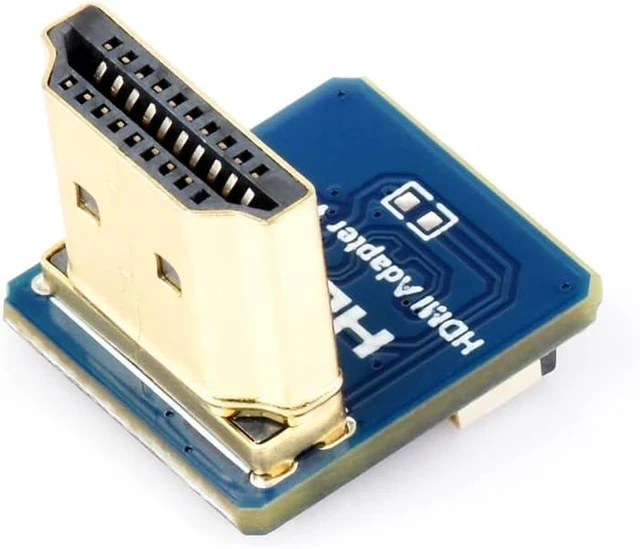 Main image of waveshare HDMI Adapter for DIY HDMI Cable Vertical/Right-Angle Connector