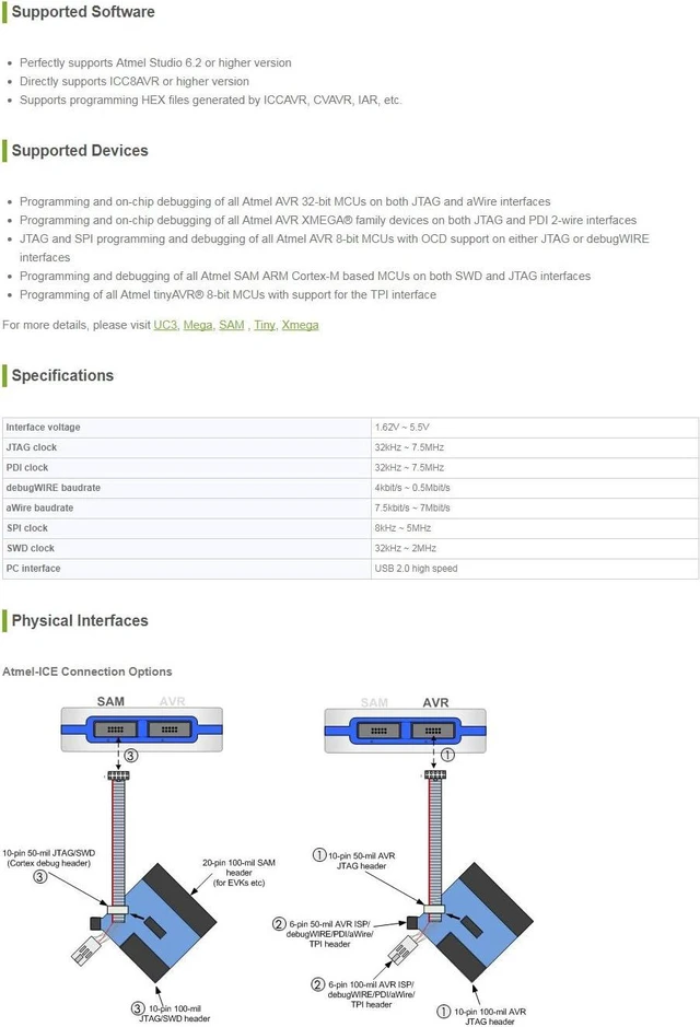 Alt view image 3 of 4 - Waveshare Atmel-ICE Basic Kit Powerful Development Tool for Debugging and Programming Atmel SAM and AVR Microcontrollers with Adapters and Cables