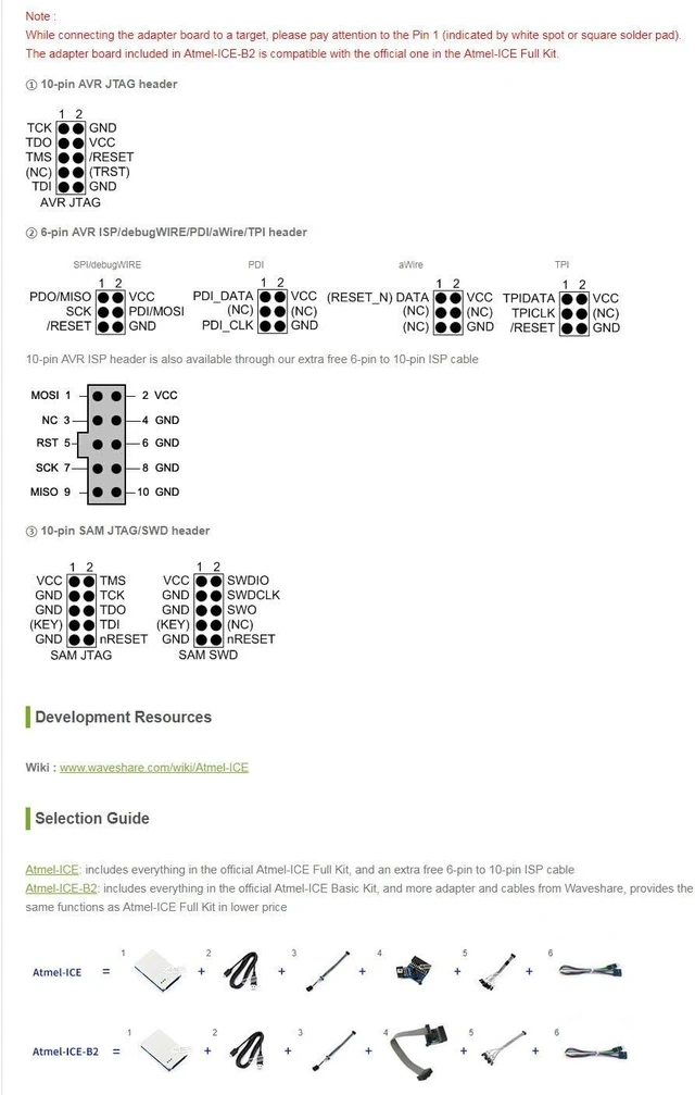 Alt view image 4 of 4 - Waveshare Atmel-ICE Basic Kit Powerful Development Tool for Debugging and Programming Atmel SAM and AVR Microcontrollers with Adapters and Cables