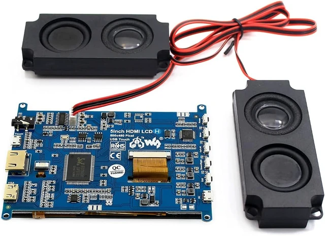 Alt view image 7 of 7 - Waveshare 5inch Capacitive Touch Screen LCD Compatible with Raspberry Pi 5/4B/3B+/3A+/2B/B+/A+/Zero/Zero W/WH/Zero 2W CM3+/4 Series Boards 800×480 Resolution HDMI Supports Windows 11/10 / 8.1/8 / 7