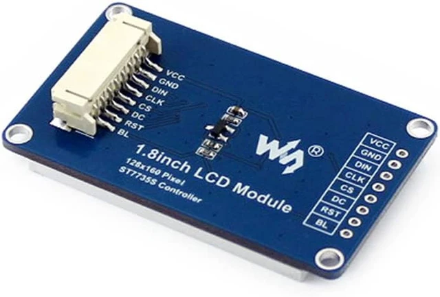 Alt view image 5 of 7 - waveshare 1.8inch LCD Display Module 128x160 Pixels with Embedded Controller Communicating via SPI Interface Compatible with Raspberry Pi/Jetson Nano/STM32