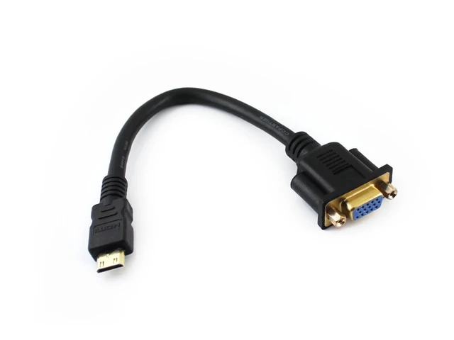 Alt view image 4 of 4 - Waveshare Mini HDMI Male to VGA Female Cable Audio Output Interface Only for use with 7inch HDMI LCD (H) 10.1inch HDMI LCD (D) and 13.3inch HDMI LCD (H)