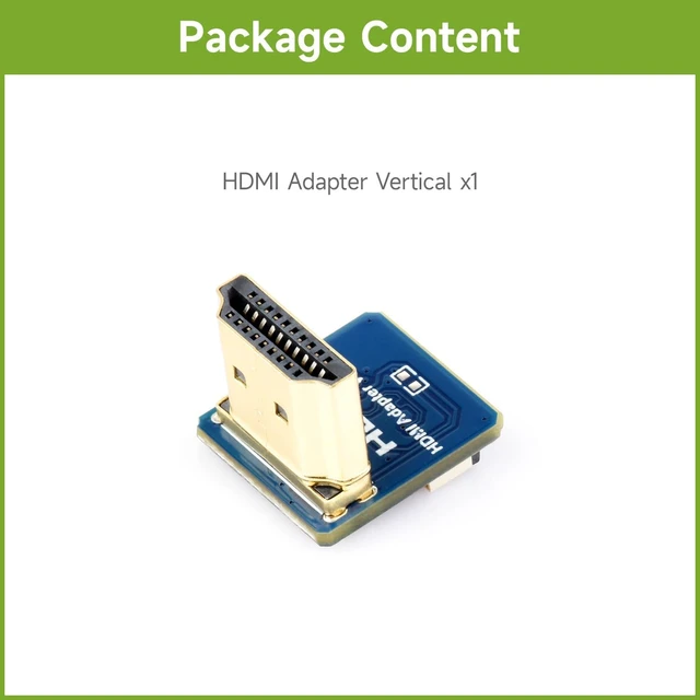 Alt view image 2 of 6 - waveshare HDMI Adapter for DIY HDMI Cable Vertical/Right-Angle Connector