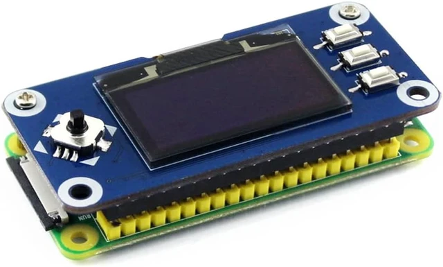 Alt view image 6 of 7 - Waveshare 1.3inch OLED Display HAT for Raspberry Pi 128x64 Pixels with Embedded Controller Communicating via SPI or I2C Interface.