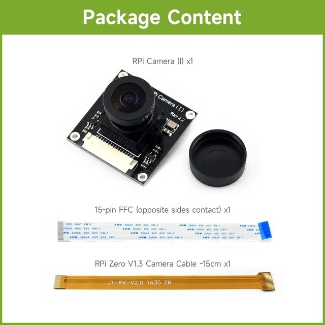Alt view image 2 of 4 - Waveshare Camera Module Fisheye Lens Wider Field of View 2592 X 1944 Still Picture Resolution Compatible with All Revisions of the RaspberryPi