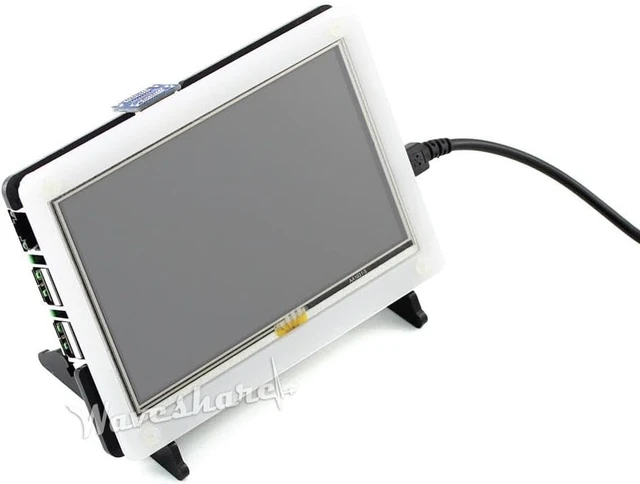 Alt view image 3 of 6 - Waveshare Bicolor(White&Black) Bracket Case for 5inch HDMI LCD Combines The Touch Screen LCD and Pi into an All-in-one Device