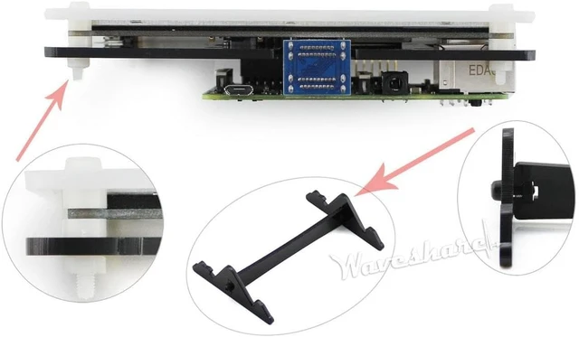 Alt view image 5 of 6 - Waveshare Bicolor(White&Black) Bracket Case for 5inch HDMI LCD Combines The Touch Screen LCD and Pi into an All-in-one Device