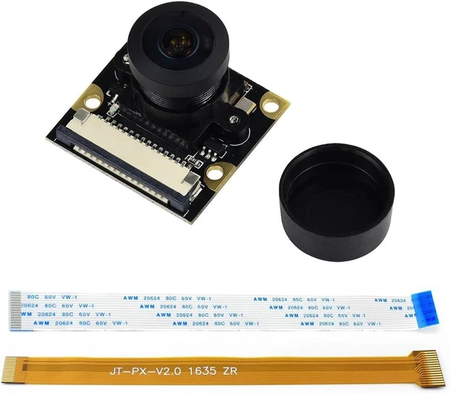 Main image of Waveshare Camera Module Fisheye Lens Wider Field of View Supports Night Vision Compatible with All Revisions of Raspberry Pi