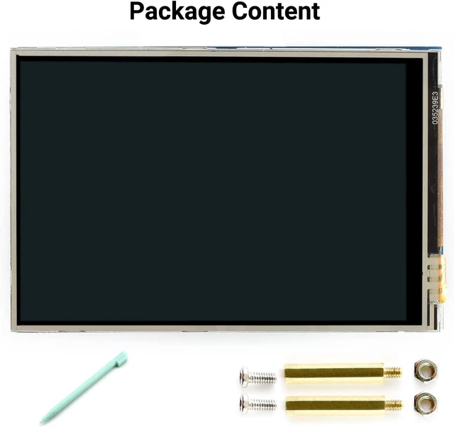 Alt view image 2 of 7 - waveshare 3.5inch Touch Screen, Compatible with Raspberry Pi 5/4B/3B/Zero/Zero W/Zero 2W/Pico/Pico W/Pico WH, TFT LCD, 480x320