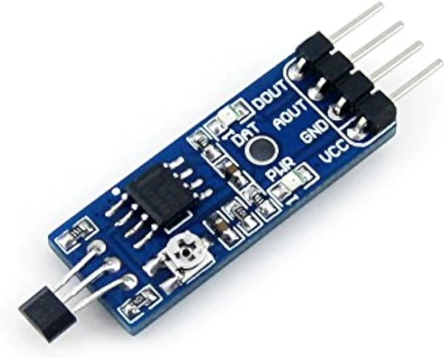 Main image of Waveshare Hall Element Switch Sensor Detector Hall Sensor Detection Module Magnetic for Detect Car AVR