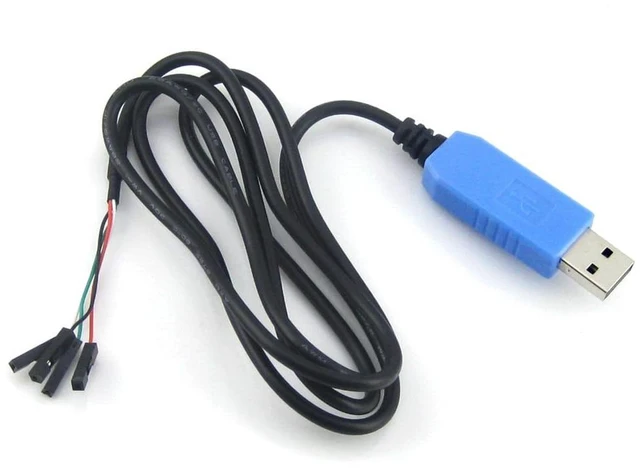 Alt view image 3 of 3 - waveshare USB to TTL 4-pin Wire with Embedded Convertor PL2303 USB Cable USB Type-A Plug 1m