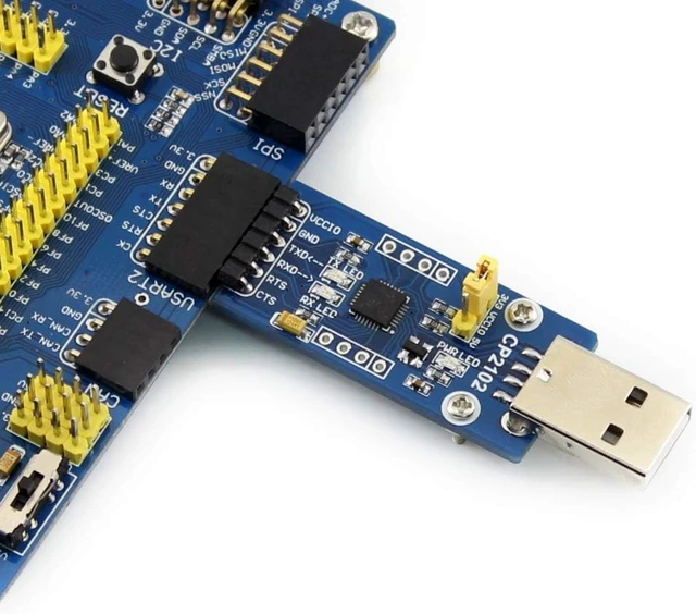 Alt view image 5 of 6 - Waveshare USB UART Board (Type A) Single-Chip USB to UART Data Transfer Convertor Module Development Board Supports Mac, Linux, Android, Wince, Windows 7/8/8.1/10/11...