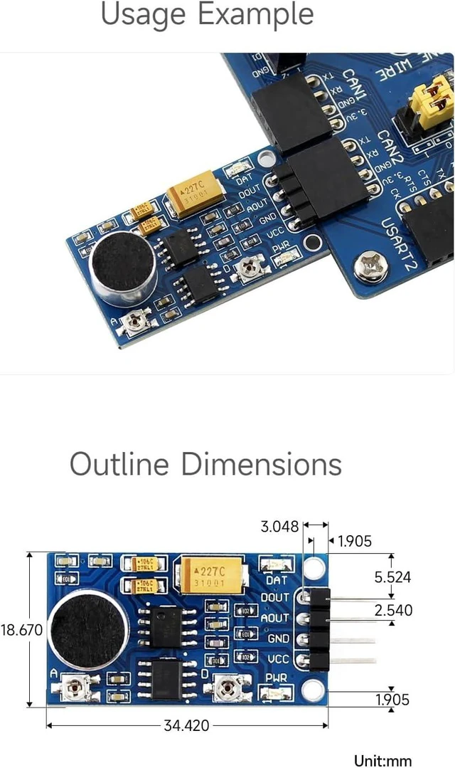 Alt view image 4 of 7 - Sound Detection Module Sound Sensor Module Voice Detector Sensor LM386 Intelligent Vehicle