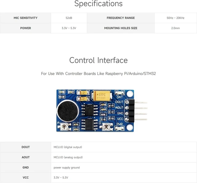 Alt view image 3 of 7 - Sound Detection Module Sound Sensor Module Voice Detector Sensor LM386 Intelligent Vehicle
