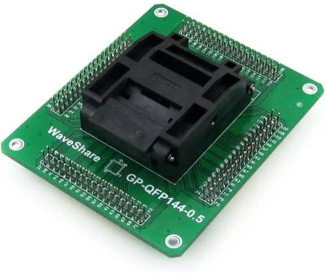 Main image of waveshare GP-QFP144-0.5 QFP144 TQFP144 LQFP144 IC51-1444-1354-7 IC Test Socket Programming Adapter 0.5mm Pitch
